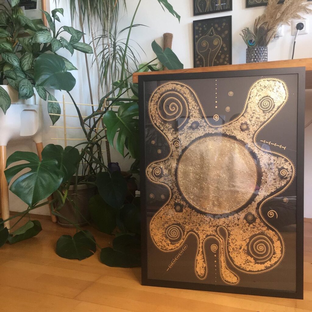 Galaxies in your solar system B2 Original Art framed