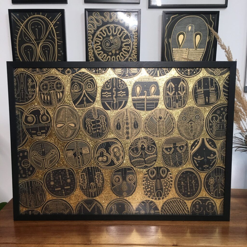 Ascension Beings B2 Original Art framed