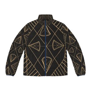 Heart Center Divine Design Men's  Puffer Jacket | Energetic Conscious Wear, Awakened human, Conscious Teachings - Image 3