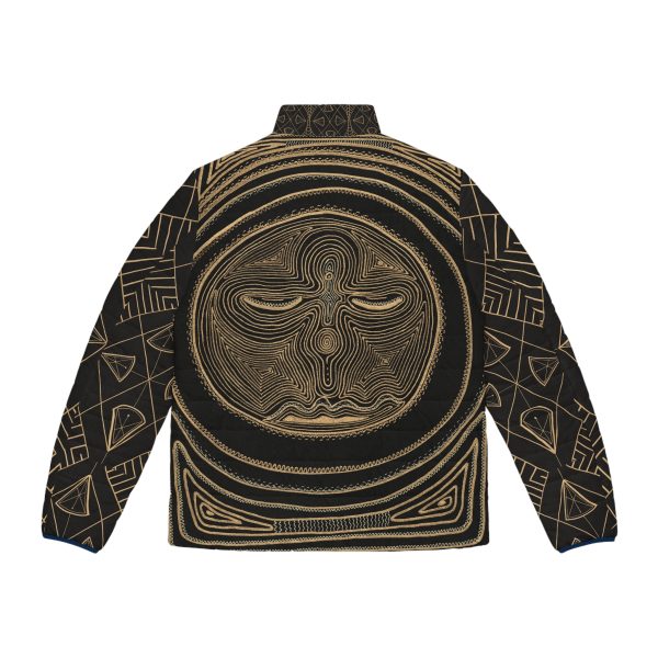 Heart Center Divine Design Men's  Puffer Jacket | Energetic Conscious Wear, Awakened human, Conscious Teachings