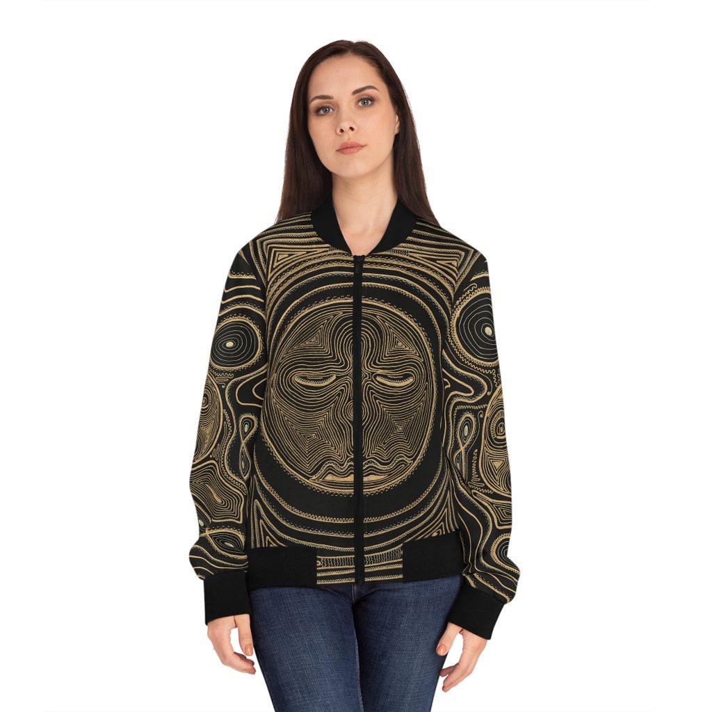 Ascension Teachings Spiritual Art Bomber Jacket | Energetic Consciousness Design
