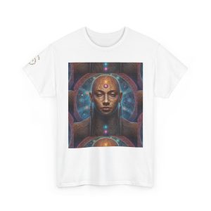 Sacred Inner Vision - Third Eye Awakening Cosmic Soul | Spiritual Psychedelic Art Unisex Heavy Cotton Tee - Image 3