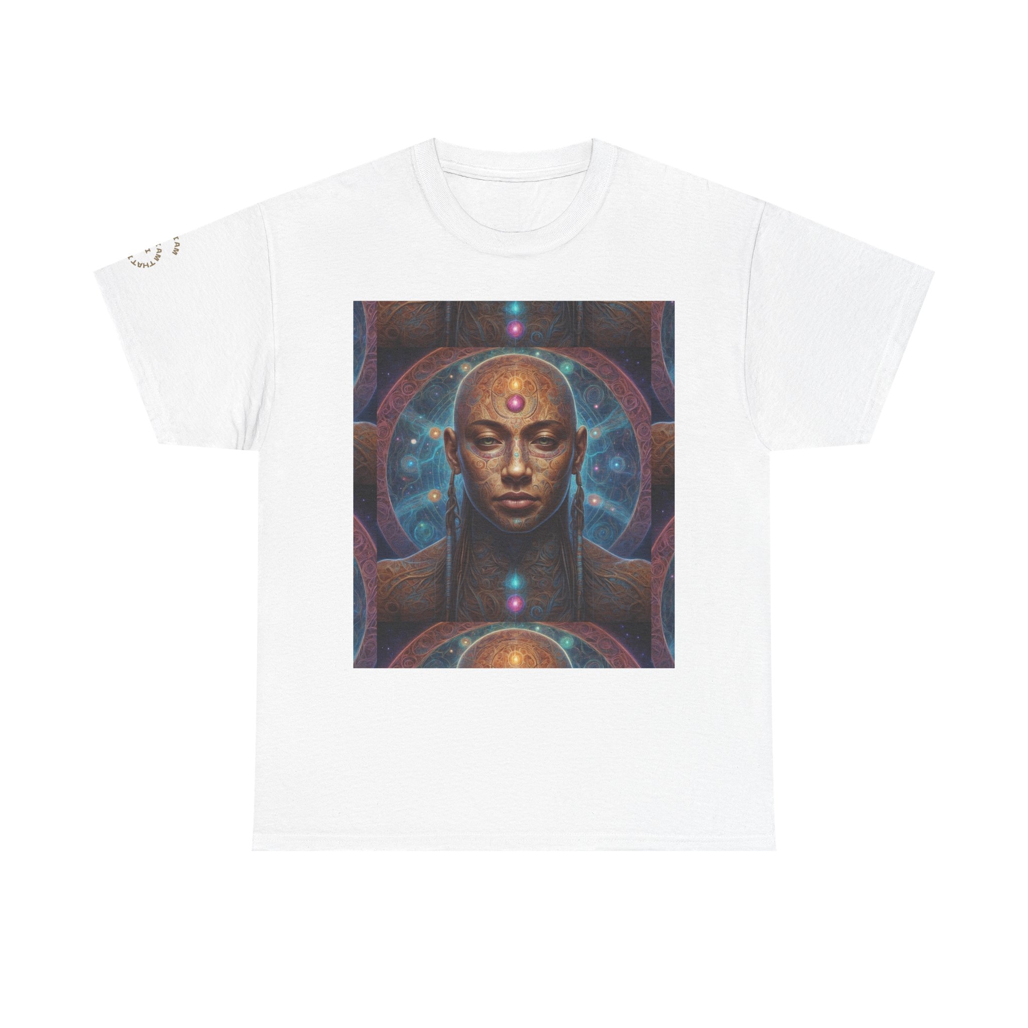 Sacred Inner Vision - Third Eye Awakening Cosmic Soul | Spiritual Psychedelic Art Unisex Heavy Cotton Tee - Image 1