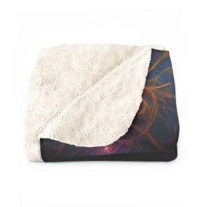 Awakened Consciousness - Sacred Geometry Cosmic Being | Spiritual Psychedelic Art Sherpa Fleece Blanket - Image 2