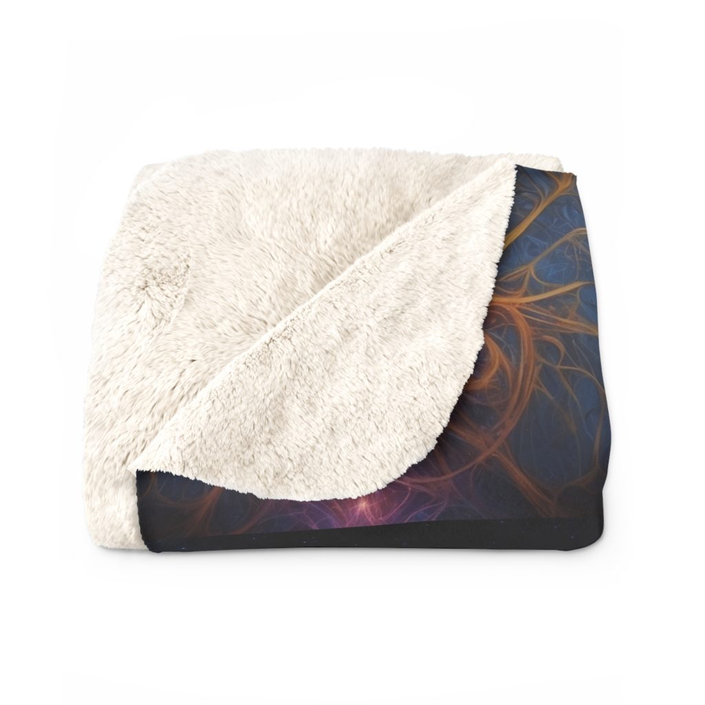 Awakened Consciousness – Sacred Geometry Cosmic Being | Spiritual Psychedelic Art Sherpa Fleece Blanket