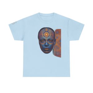 Cosmic Mind Awakening - Sacred Geometry Third Eye Portrait | Psychedelic Spiritual Art Unisex Heavy Cotton Tee - Image 29