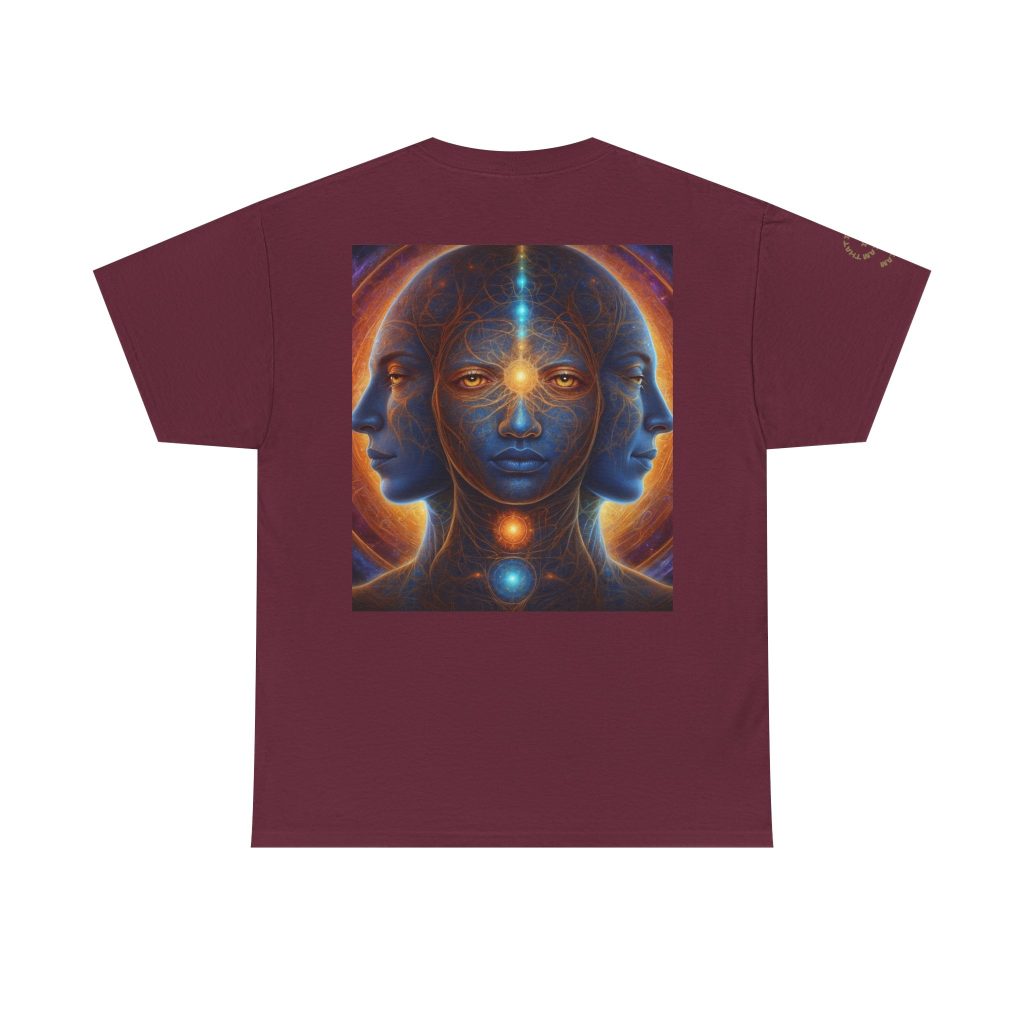 Duality & Awakening - Chakra Alignment + Cosmic Trinity | Spiritual Psychedelic T-Shirt