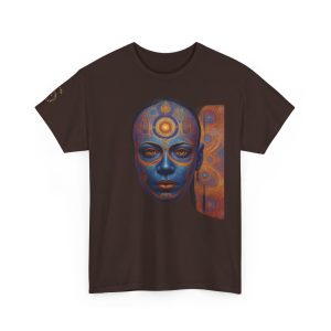 Cosmic Mind Awakening - Sacred Geometry Third Eye Portrait | Psychedelic Spiritual Art Unisex Heavy Cotton Tee - Image 23