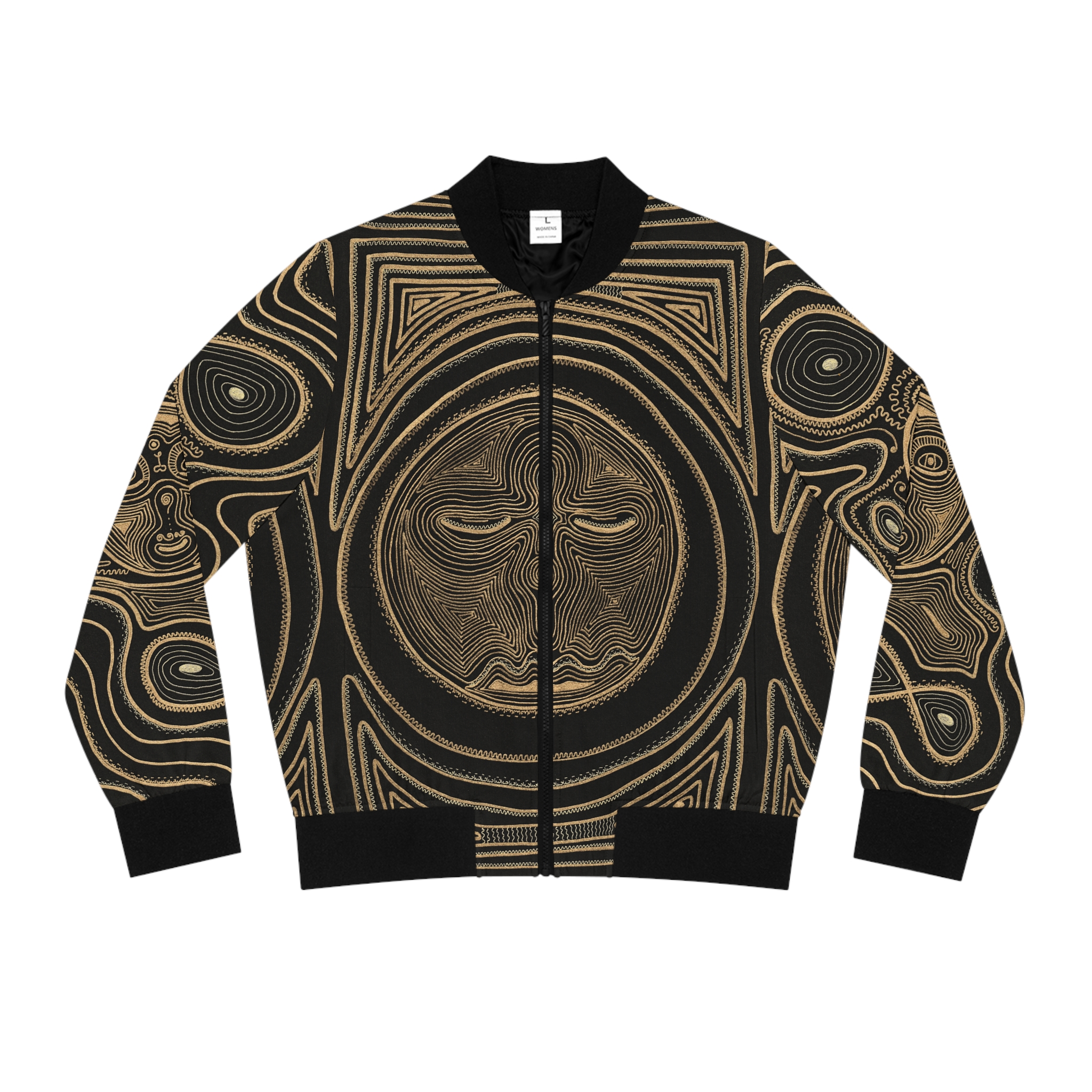 Ascension Teachings Spiritual Art Bomber Jacket | Energetic Consciousness Design - Image 1