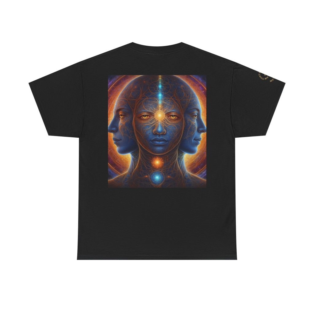 Duality & Awakening - Chakra Alignment + Cosmic Trinity | Spiritual Psychedelic T-Shirt