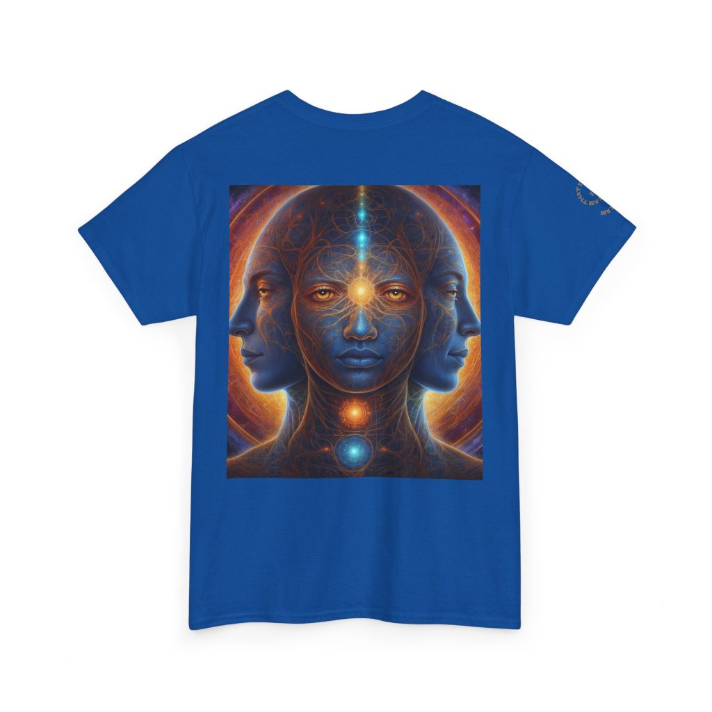 Duality & Awakening - Chakra Alignment + Cosmic Trinity | Spiritual Psychedelic T-Shirt