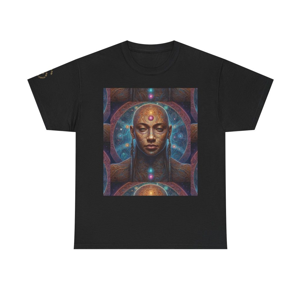 Sacred Inner Vision - Third Eye Awakening Cosmic Soul | Spiritual Psychedelic Art Unisex Heavy Cotton Tee