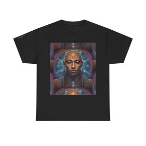 Sacred Inner Vision - Third Eye Awakening Cosmic Soul | Spiritual Psychedelic Art Unisex Heavy Cotton Tee - Image 5
