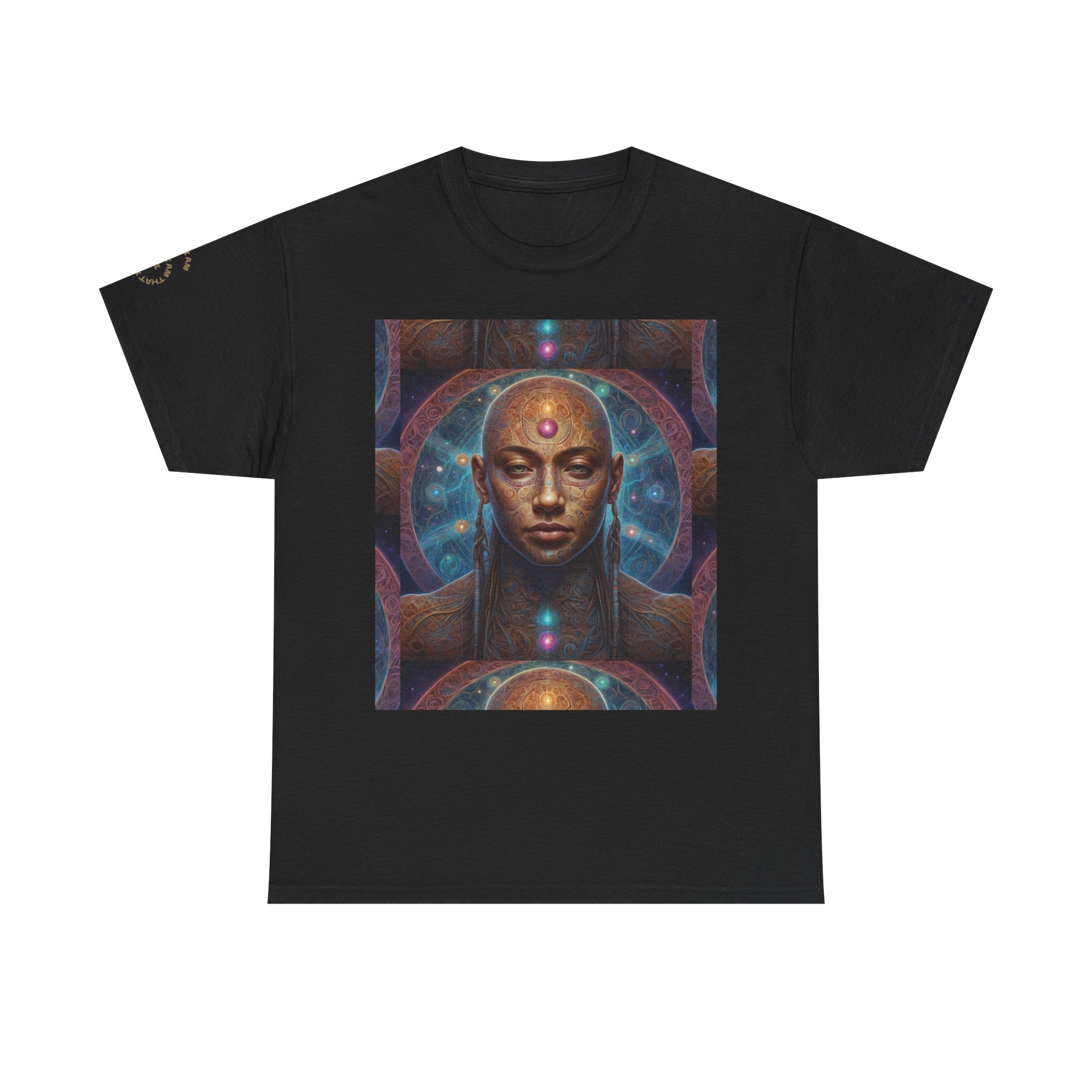 Sacred Inner Vision - Third Eye Awakening Cosmic Soul | Spiritual Psychedelic Art Unisex Heavy Cotton Tee - Image 5