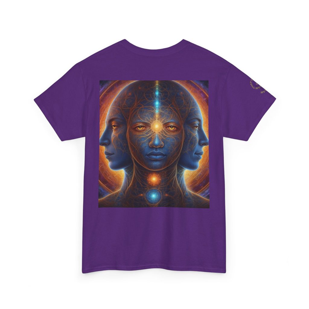 Duality & Awakening - Chakra Alignment + Cosmic Trinity | Spiritual Psychedelic T-Shirt