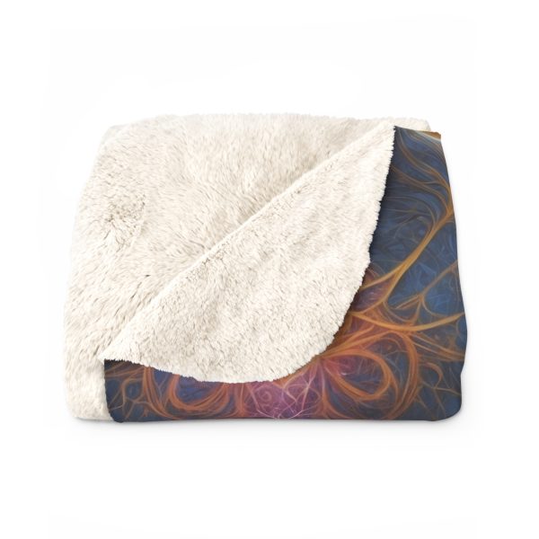 Awakened Consciousness – Sacred Geometry Cosmic Being | Spiritual Psychedelic Art Sherpa Fleece Blanket