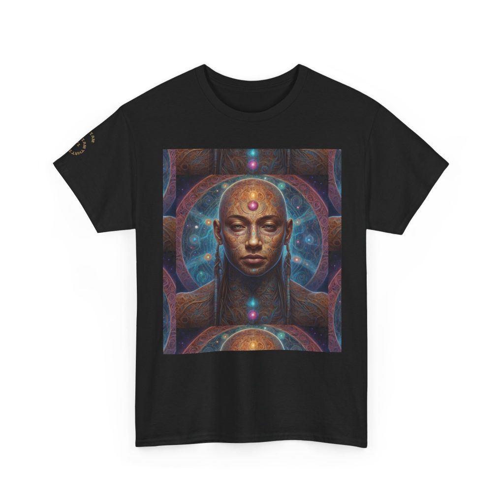 Sacred Inner Vision - Third Eye Awakening Cosmic Soul | Spiritual Psychedelic Art Unisex Heavy Cotton Tee