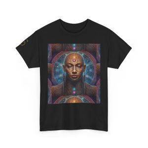 Sacred Inner Vision - Third Eye Awakening Cosmic Soul | Spiritual Psychedelic Art Unisex Heavy Cotton Tee - Image 7