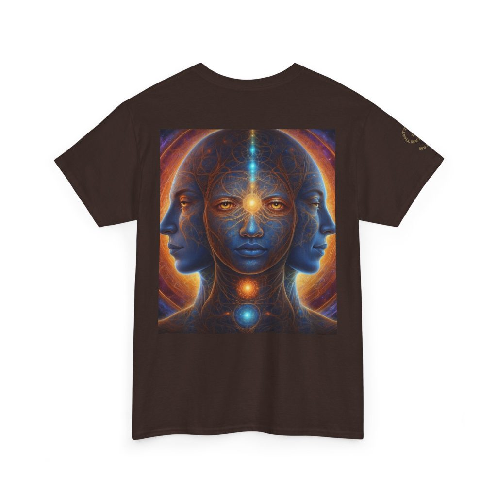 Duality & Awakening - Chakra Alignment + Cosmic Trinity | Spiritual Psychedelic T-Shirt
