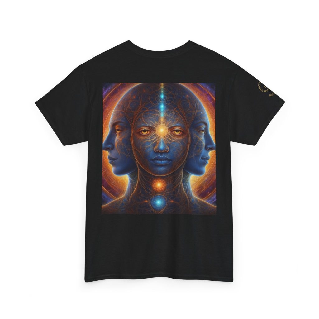 Duality & Awakening - Chakra Alignment + Cosmic Trinity | Spiritual Psychedelic T-Shirt