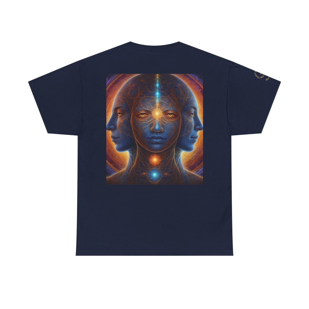 Duality & Awakening - Chakra Alignment + Cosmic Trinity | Spiritual Psychedelic T-Shirt