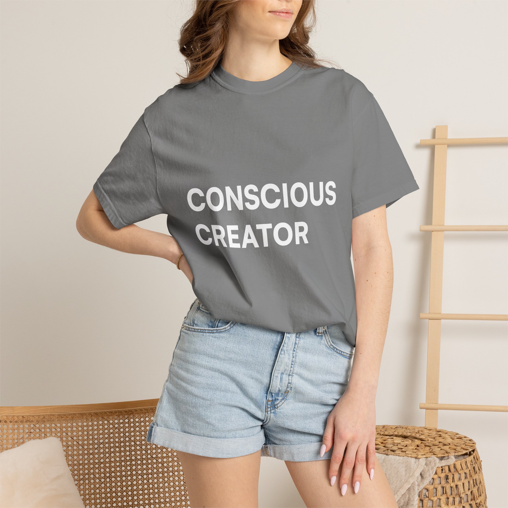 Conscious Creator T-shirt | Minimal Typography, Spiritual Affirmation - Image 23