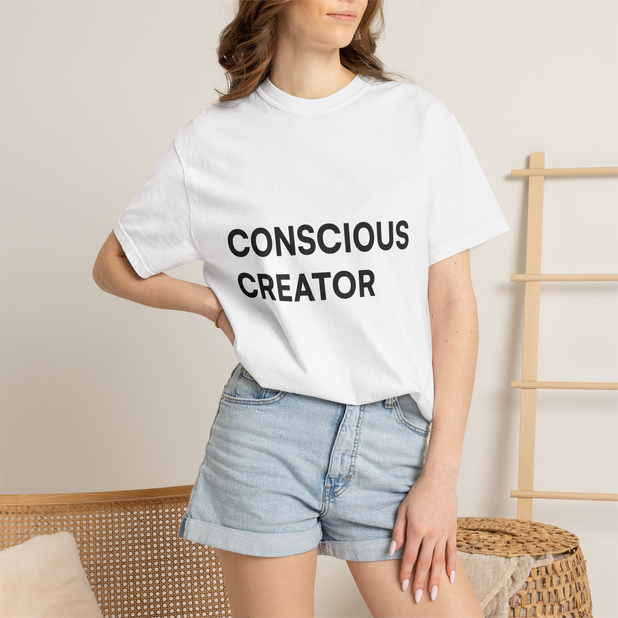 Conscious Creator T-shirt | Minimal Typography, Spiritual Affirmation - Image 5