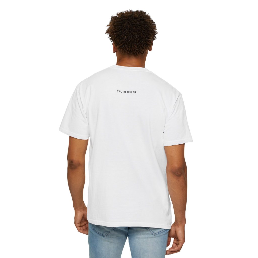Aligned Master T-shirt | Minimal Text Graphic, Front Logo, Back 'Truth Teller'