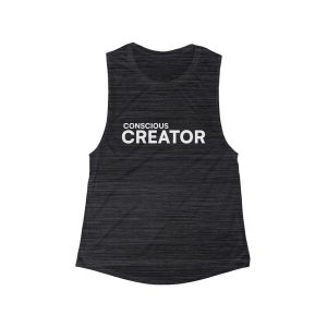 Conscious Creator Tank Top | Muscle Tank, Inspirational Text - Image 5