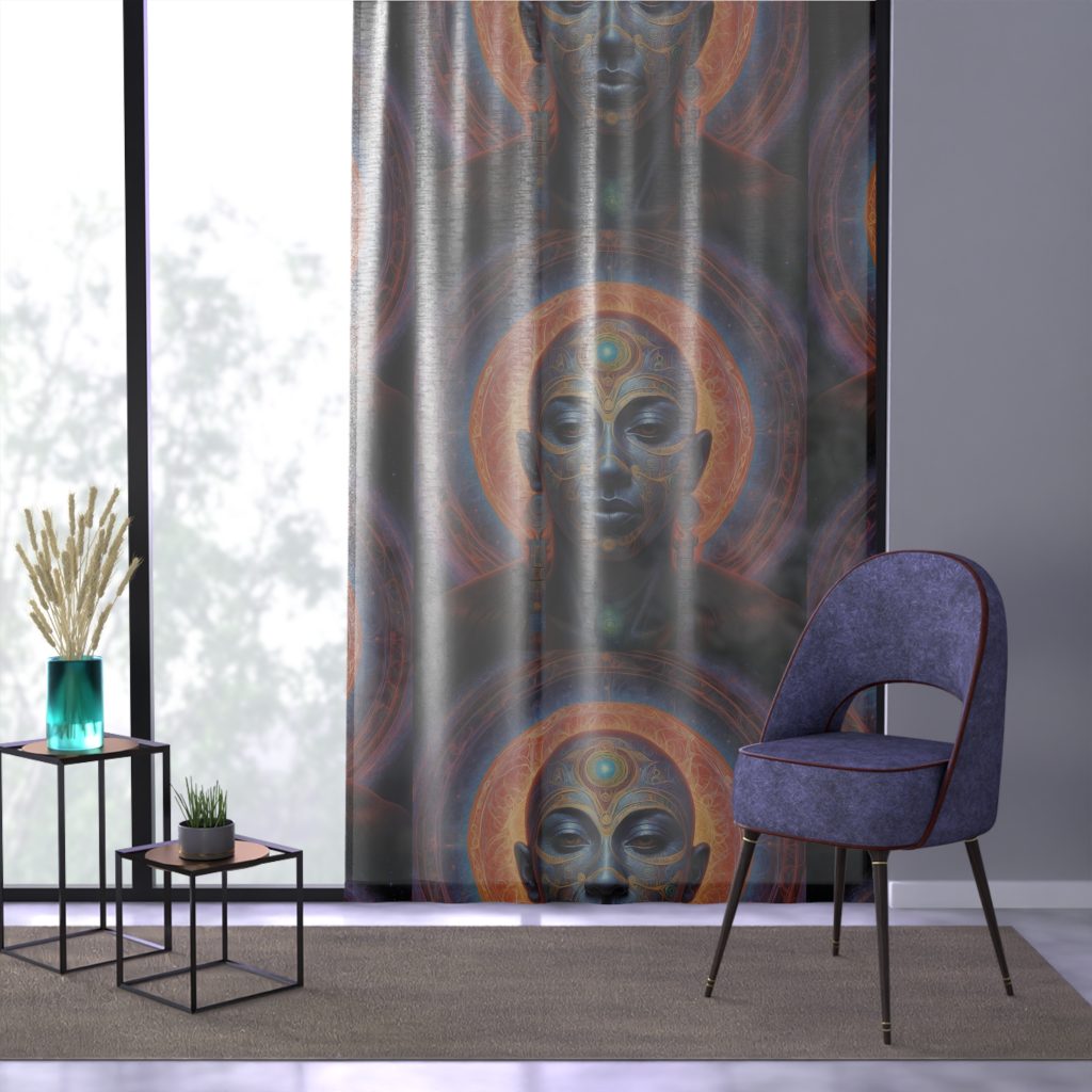 Third Eye Buddha Window Curtain | Spiritual Meditation Home Decor