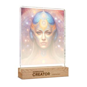 Mystic Goddess Portrait Night Light | Custom Shape UV Acrylic Lamp - Image 4