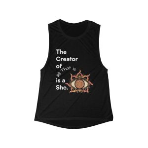 The Creator of All That Is She Tank Top | Goddess Sun Illustration - Image 3