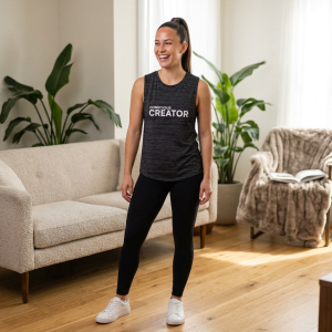 Conscious Creator Tank Top | Muscle Tank, Inspirational Text - Image 2