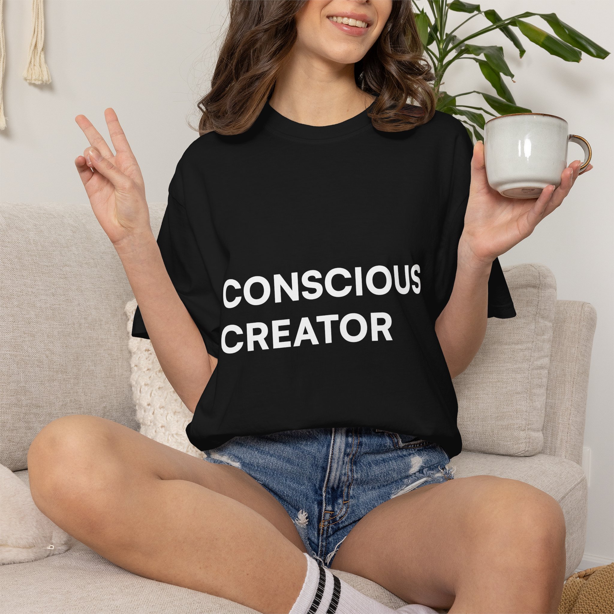 Conscious Creator T-shirt | Minimal Typography, Spiritual Affirmation - Image 17