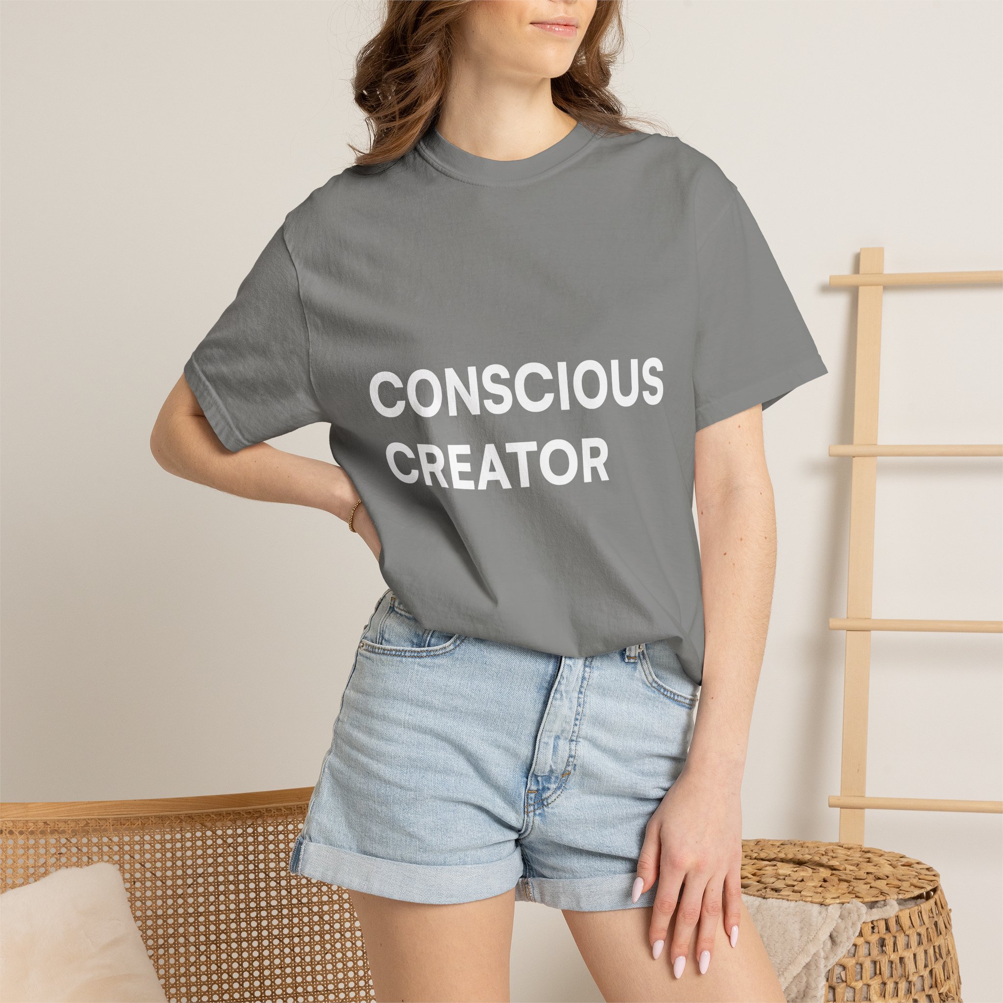 Conscious Creator T-shirt | Minimal Typography, Spiritual Affirmation - Image 38