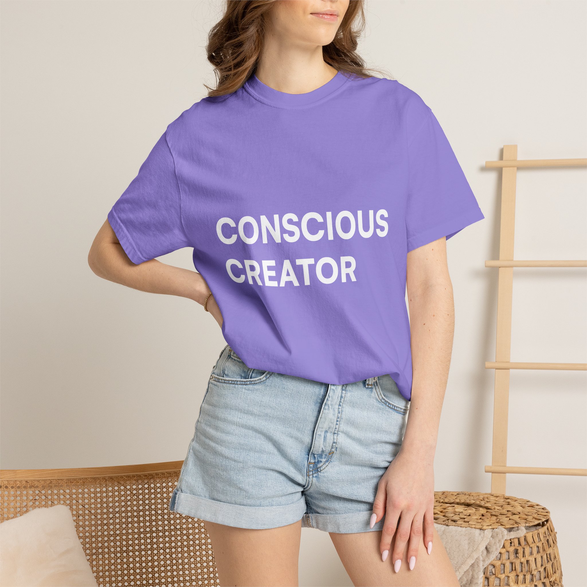 Conscious Creator T-shirt | Minimal Typography, Spiritual Affirmation - Image 47