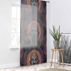 Third Eye Buddha Window Curtain | Spiritual Meditation Home Decor - Image 2