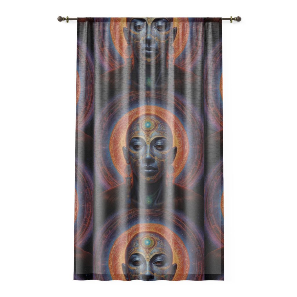 Third Eye Buddha Window Curtain | Spiritual Meditation Home Decor