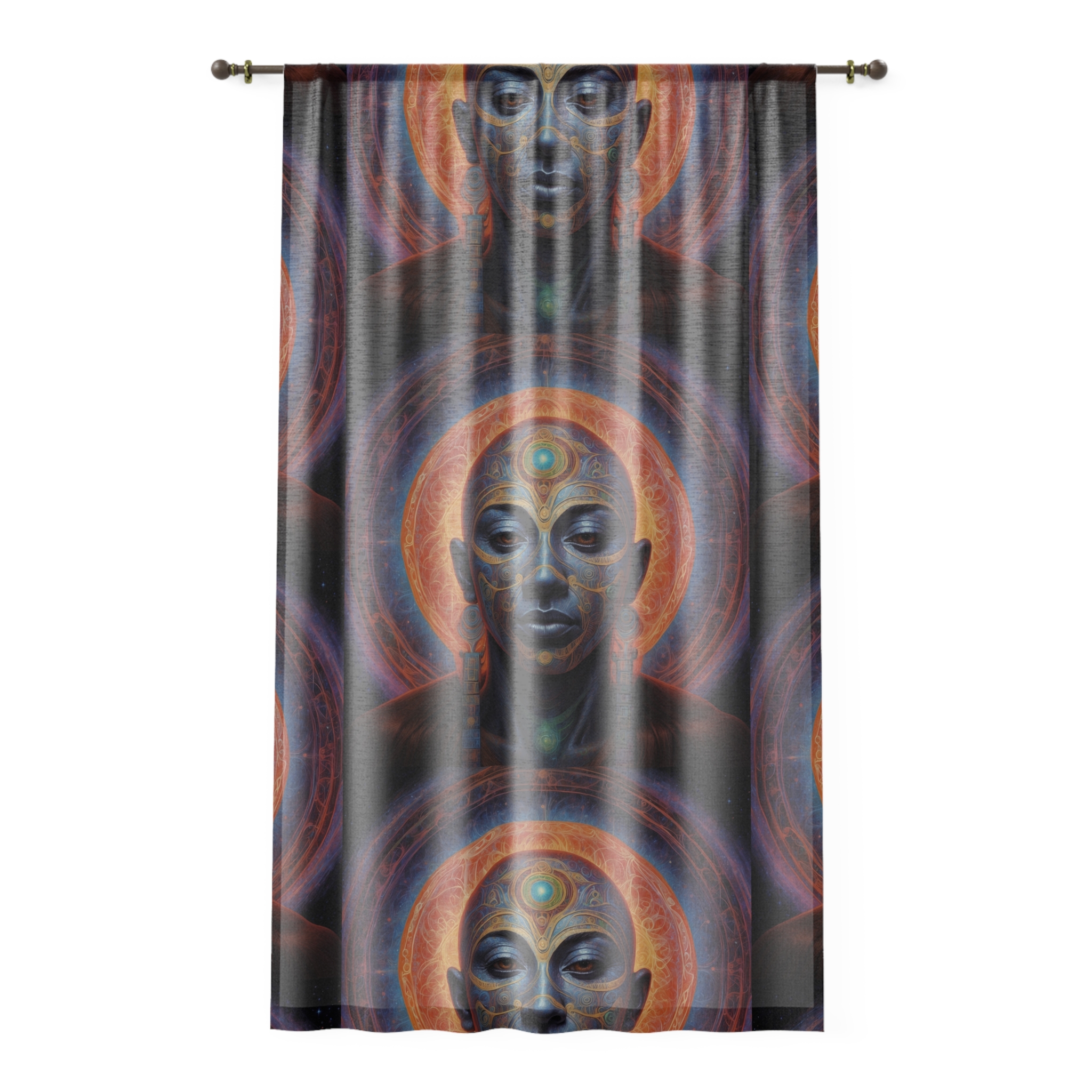 Third Eye Buddha Window Curtain | Spiritual Meditation Home Decor - Image 3