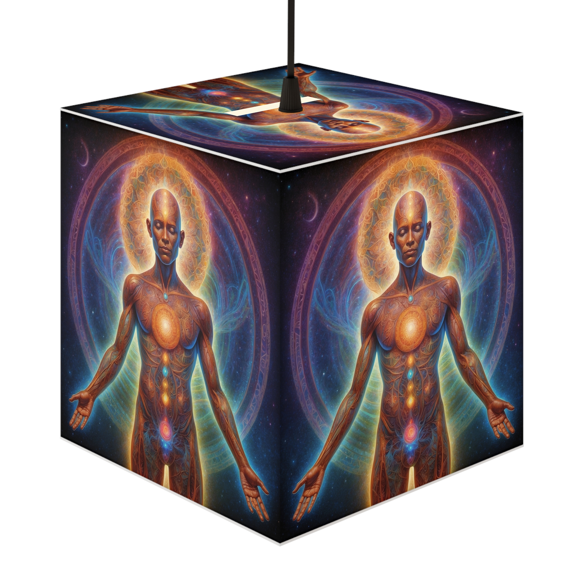 Coming back to Source Meditation Light Cube Lamp | Spiritual Energy Decor - Image 3