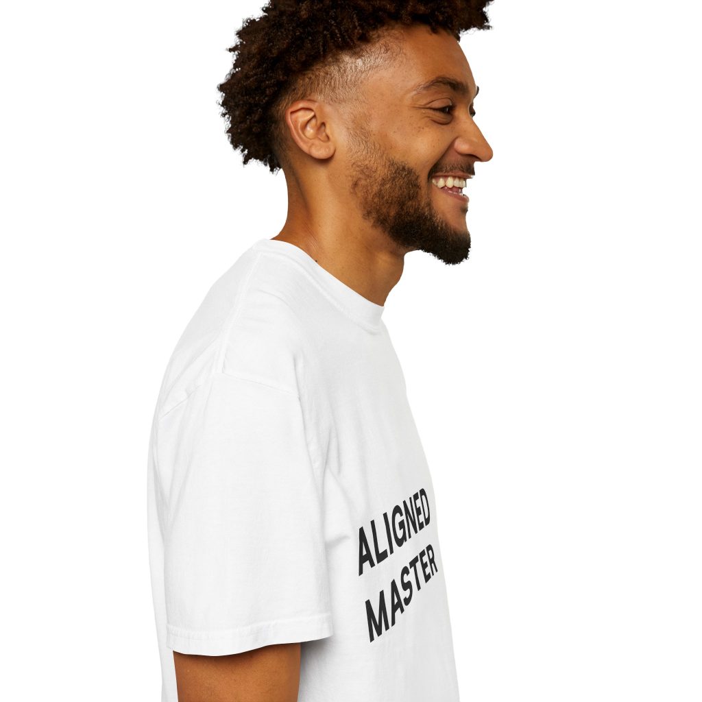 Aligned Master T-shirt | Minimal Text Graphic, Front Logo, Back 'Truth Teller'
