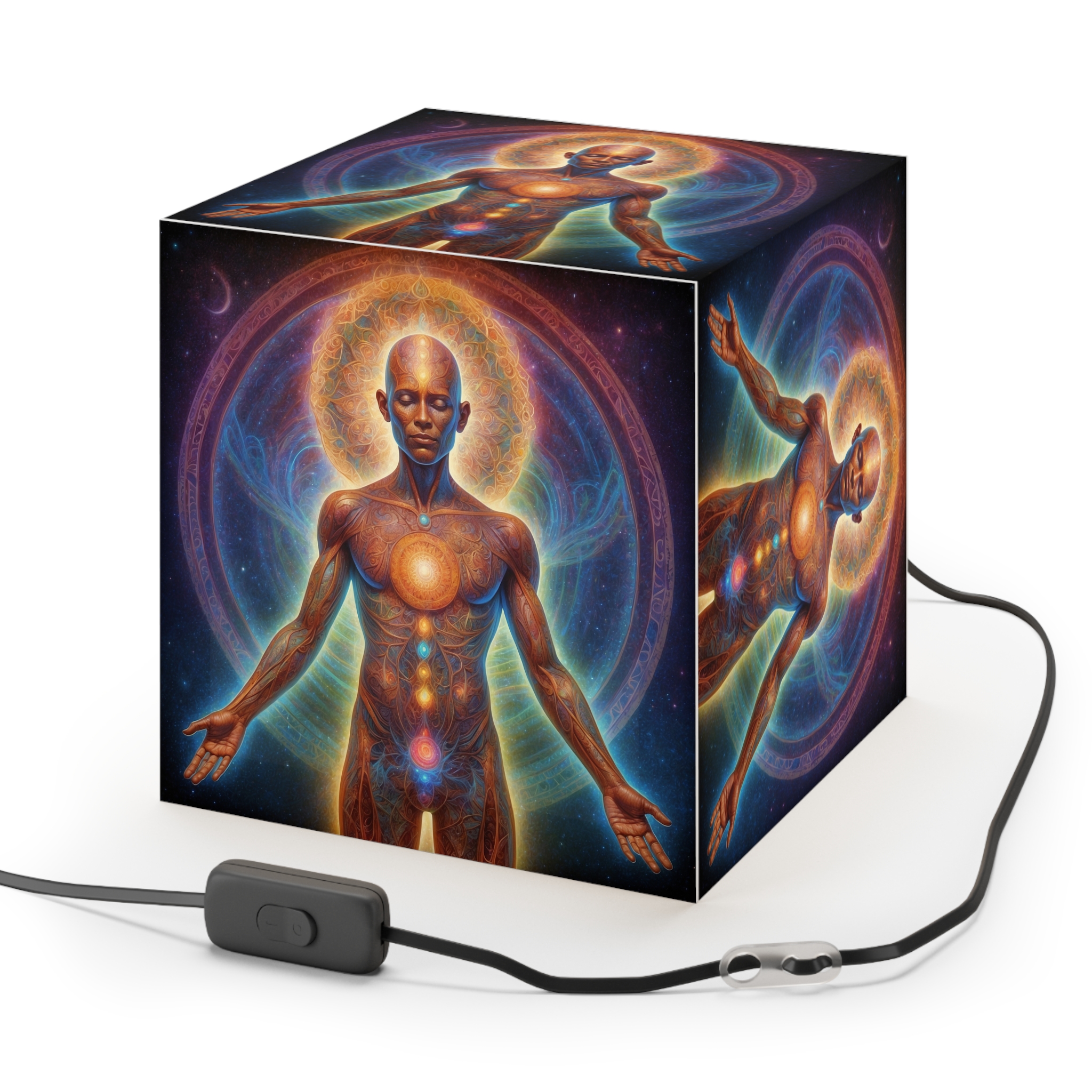 Coming back to Source Meditation Light Cube Lamp | Spiritual Energy Decor - Image 5